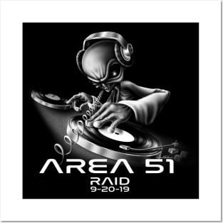 Area 51 Raid / Alien Scratcher Posters and Art